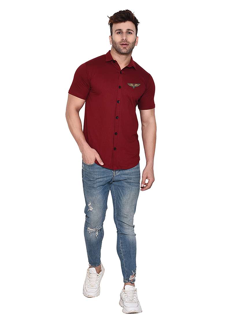 men solid casual shirt - 21256714 - Standard Image - 2