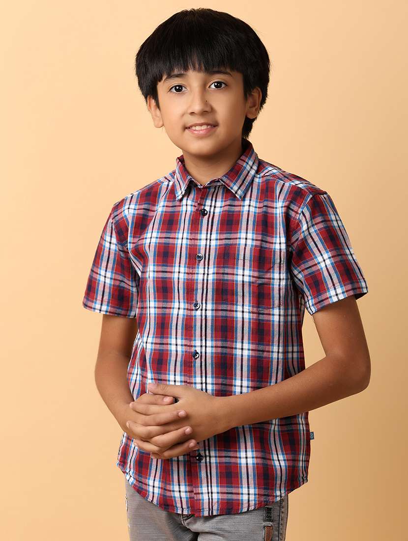 boys collared neck short sleeves shirt