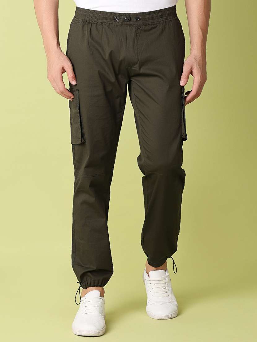 men mid-rise solid cargo