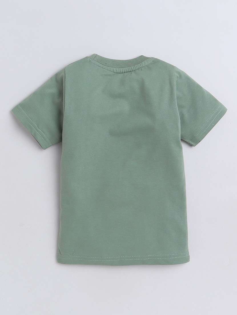 boys front print cotton t-shirt - 21261940 -  Standard Image - 2