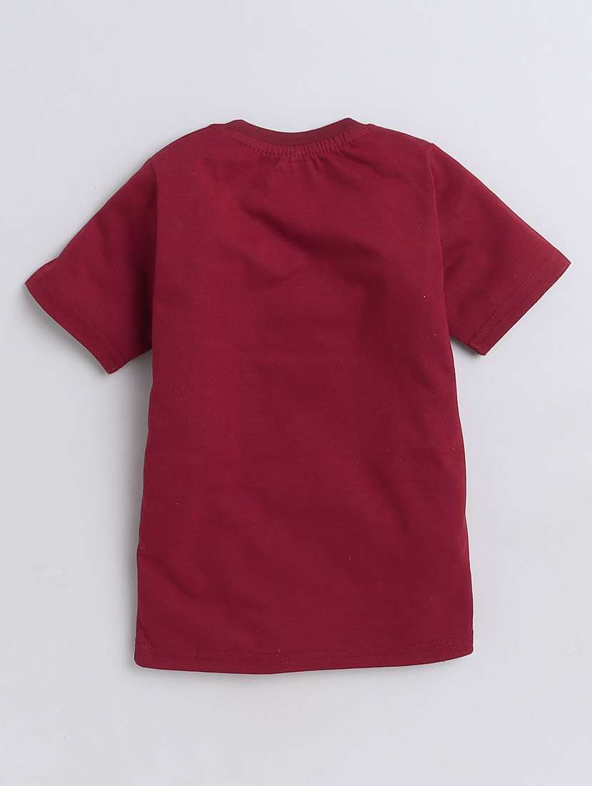 boys front print cotton t-shirt - 21261944 -  Standard Image - 2