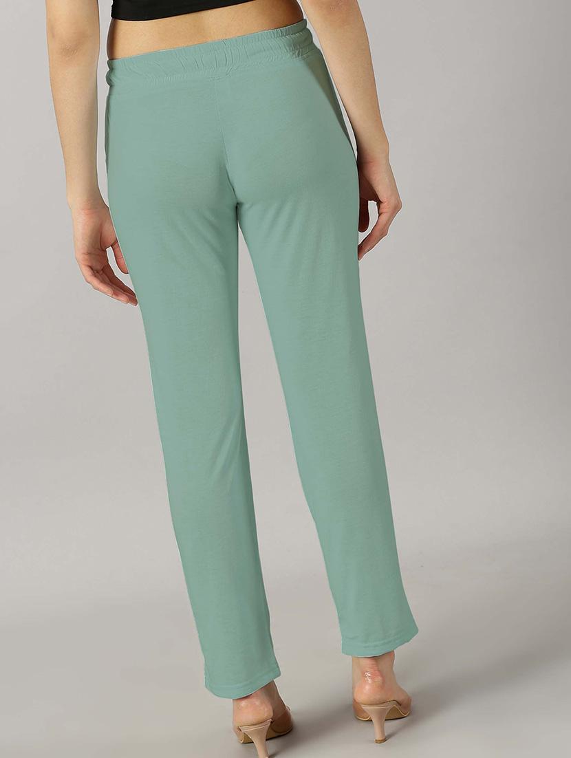 green polyester cigarette pants - 21264867 - Standard Image - 2