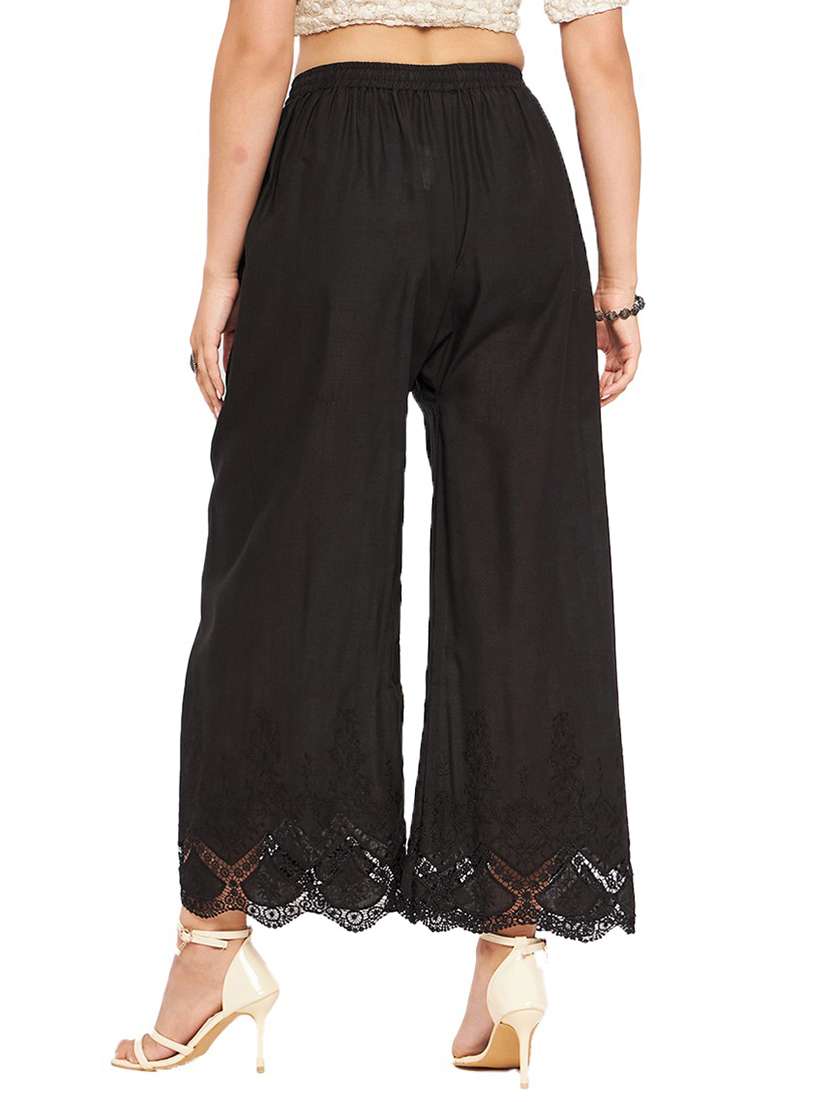 women embroidered flared palazzo - 21264895 -  Standard Image - 2