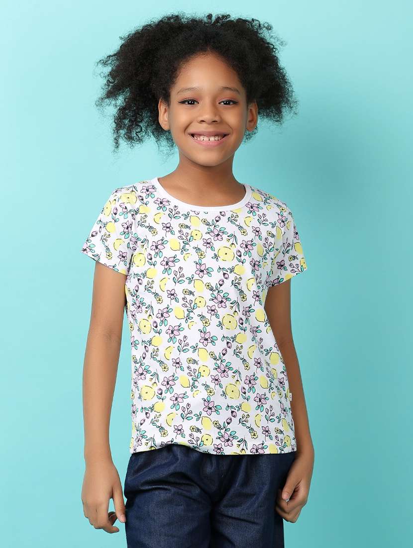 girls all over print twin set