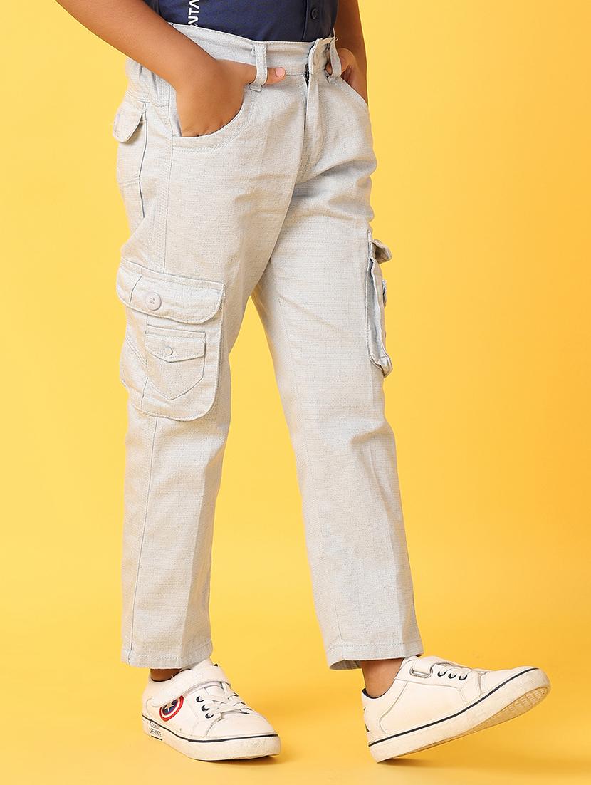 boys grey printed cargos - 21266201 - Standard Image - 2