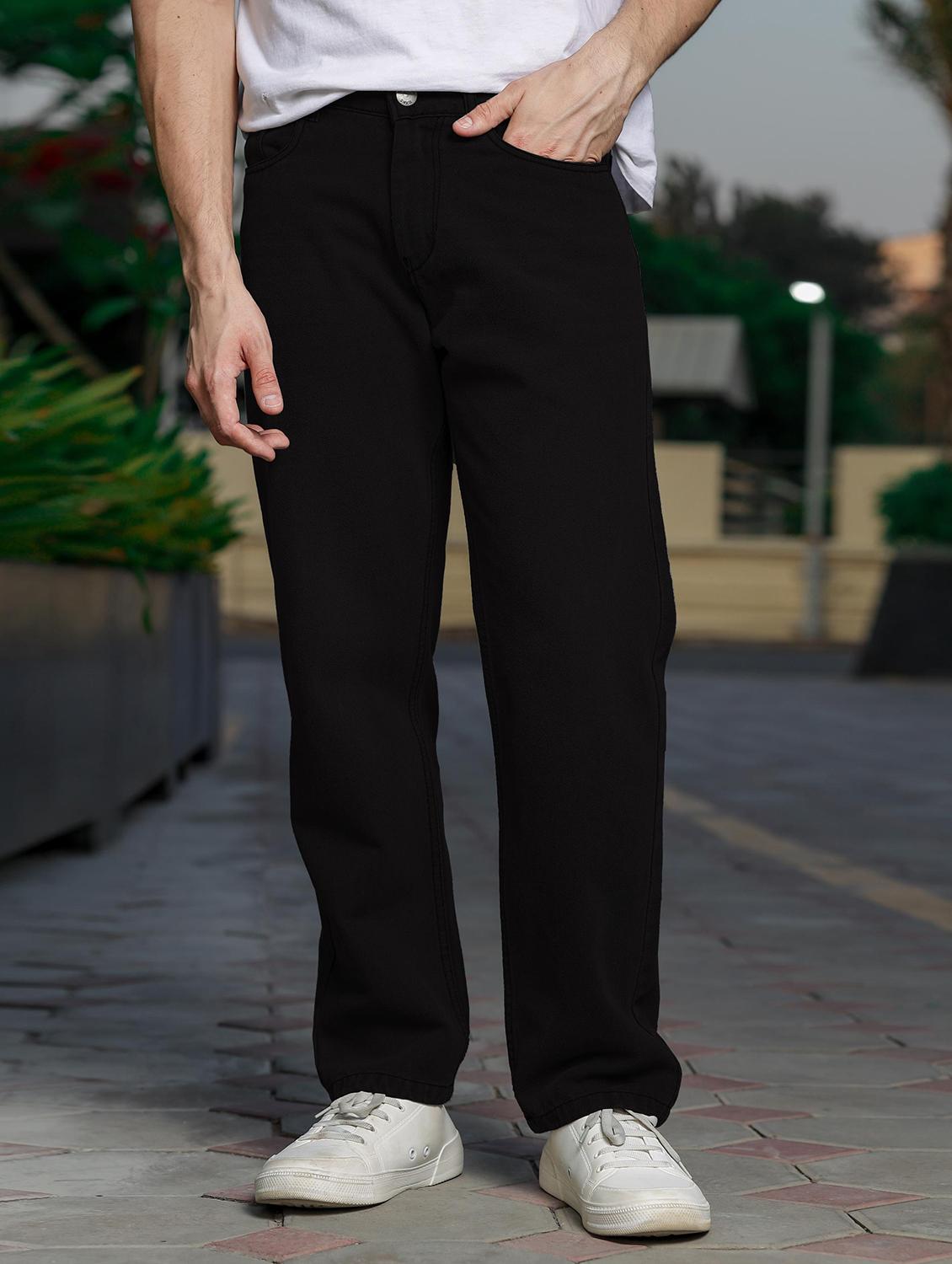 men mid rise plain denim jeans - 21268244 - Zoom Image - 0