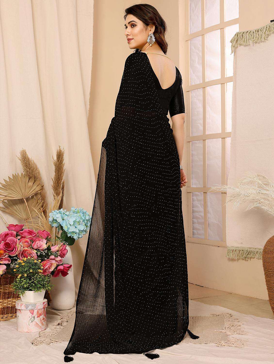 women embellished saree with blouse - 21270045 -  Standard Image - 2