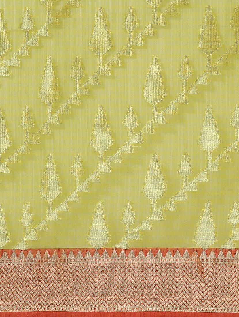 olive liva banarasi saree with blouse - 21271415 - Standard Image - 2