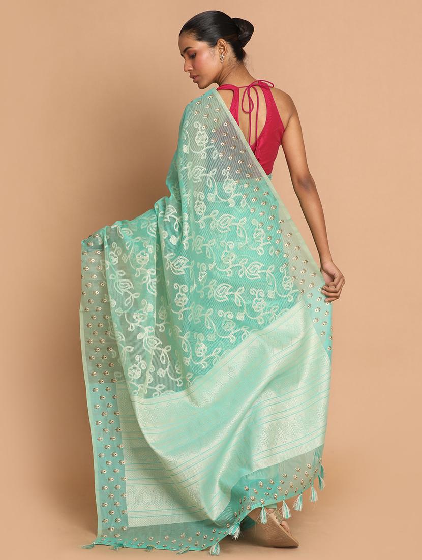 women self design handloom saree with blouse - 21271582 - Standard Image - 2