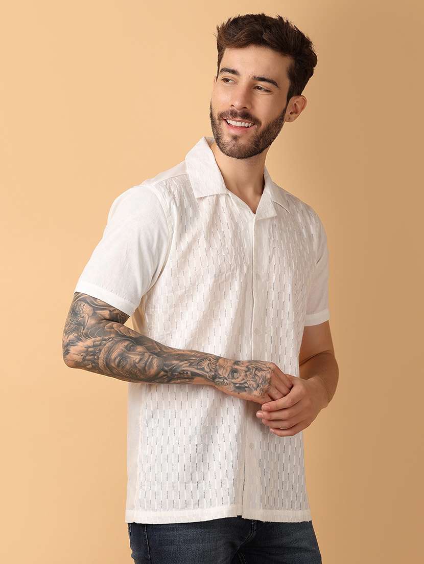 men collared neck short sleeves casual shirt - 21272654 -  Standard Image - 2