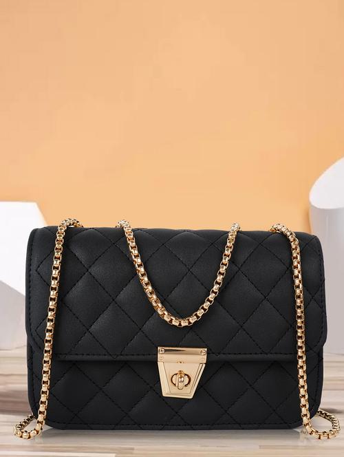 textured leatherette (pu) sling bag - 21273679 - Standard Image - 0