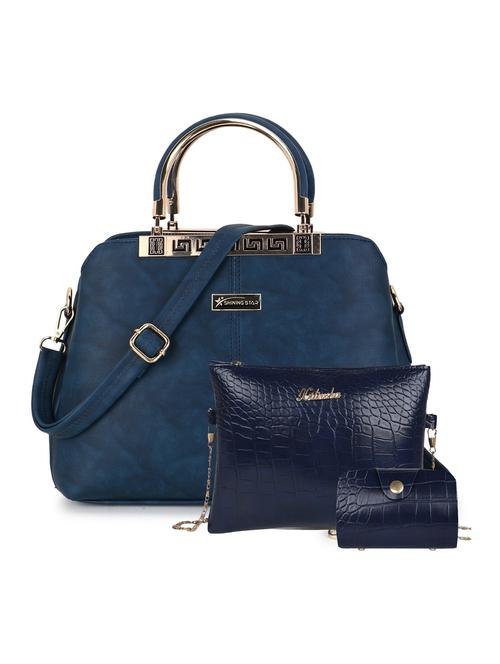 leatherette (pu) combo handbag - 21273739 - Standard Image - 0