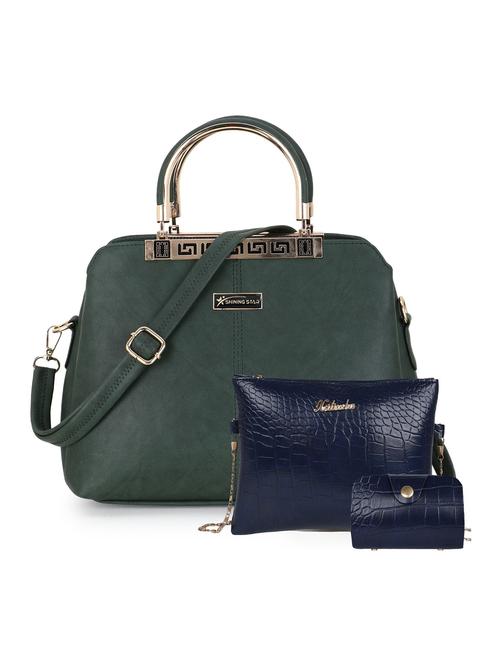 leatherette (pu) combo handbag - 21273742 -  Standard Image - 0