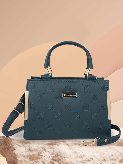 solid leatherette (pu) handbag - 21273750 -  Standard Image - 0