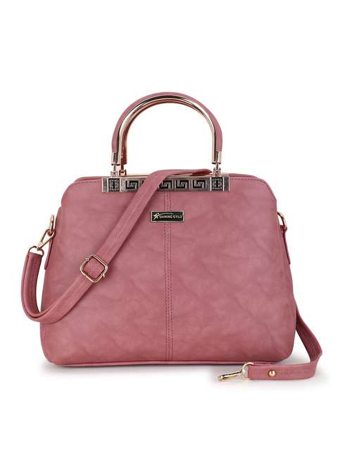 solid leatherette (pu) handbag - 21273773 - Standard Image - 0