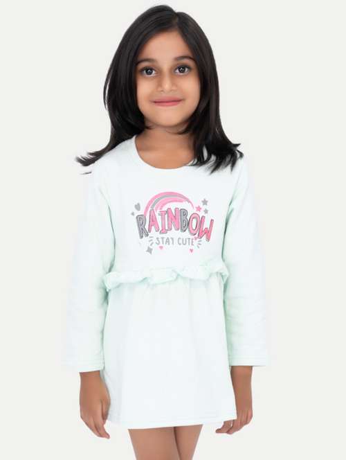 girls round neck cotton frock