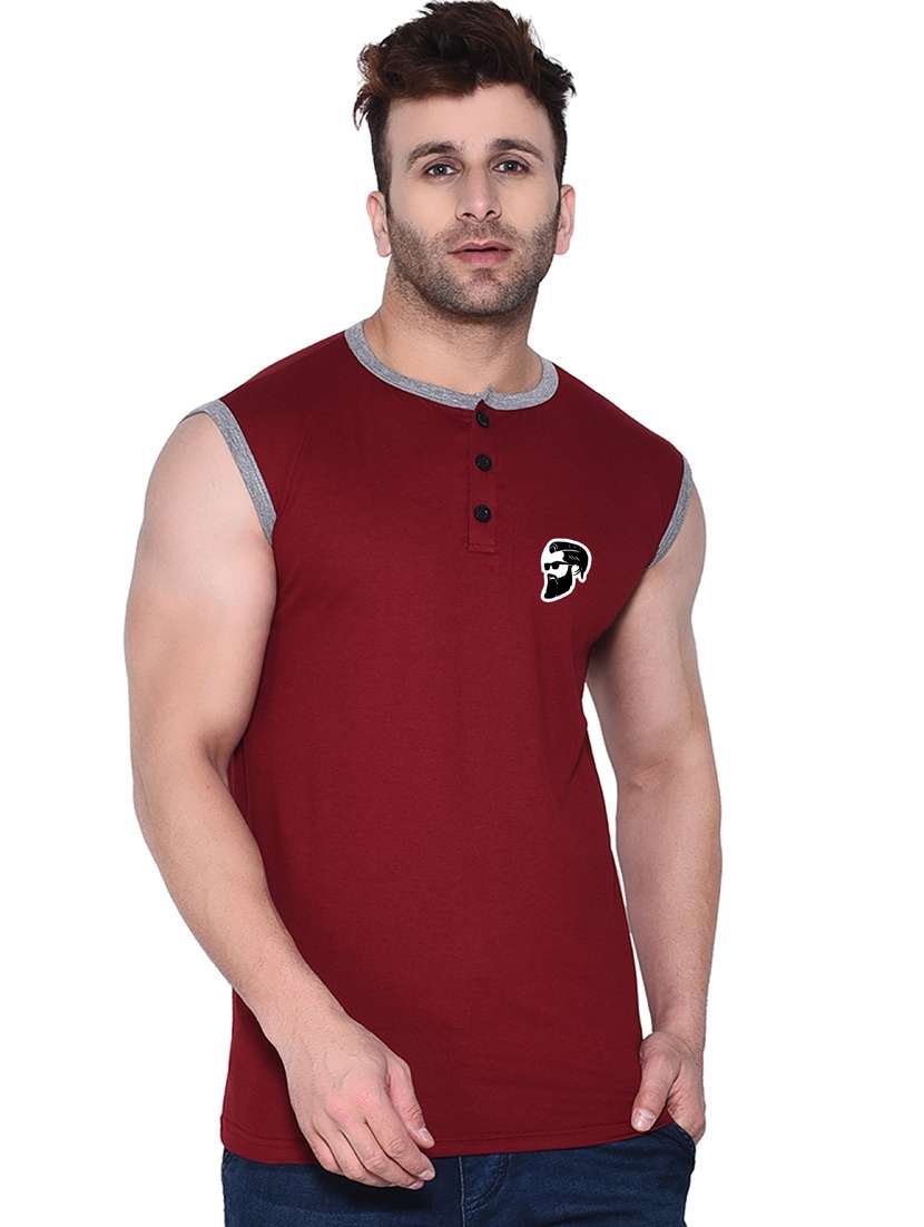 men plain sleeveless t-shirt