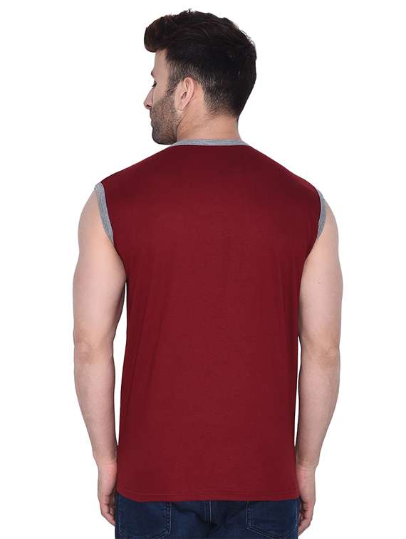 men plain sleeveless t-shirt - 21274814 - Standard Image - 2