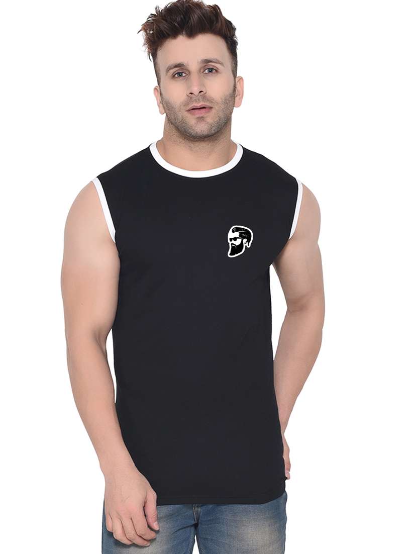men plain sleeveless t-shirt