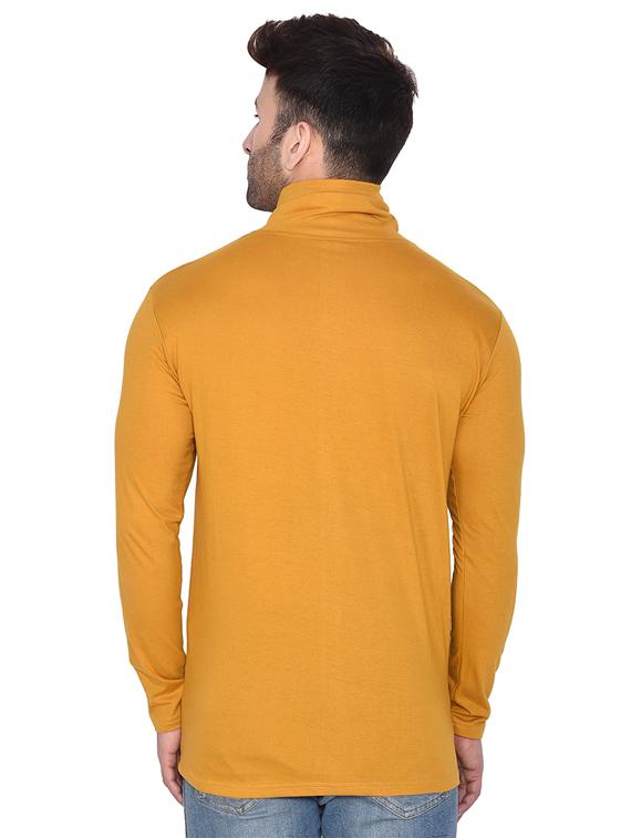 men plain high neck t-shirt - 21274939 - Standard Image - 2