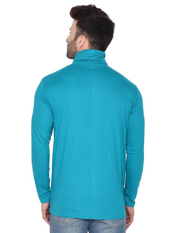 men plain high neck t-shirt - 21274949 - Standard Image - 2