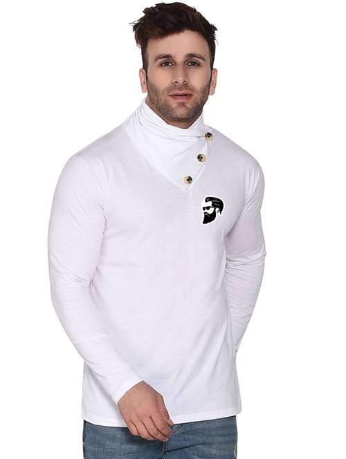 men solid long sleeves high neck t-shirt - 21274963 -  Standard Image - 0