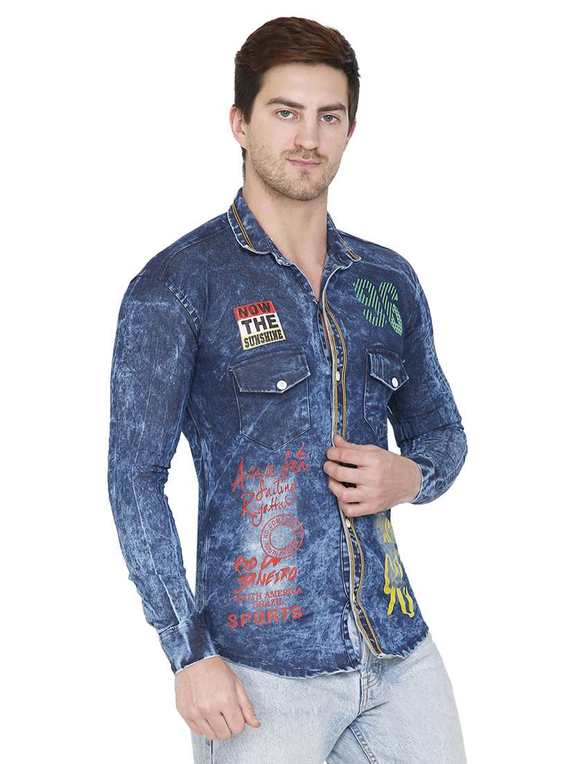 men printed casual shirt - 21275086 - Standard Image - 2