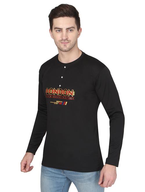 men chest print cotton long sleeve t-shirt - 21275165 -  Standard Image - 0