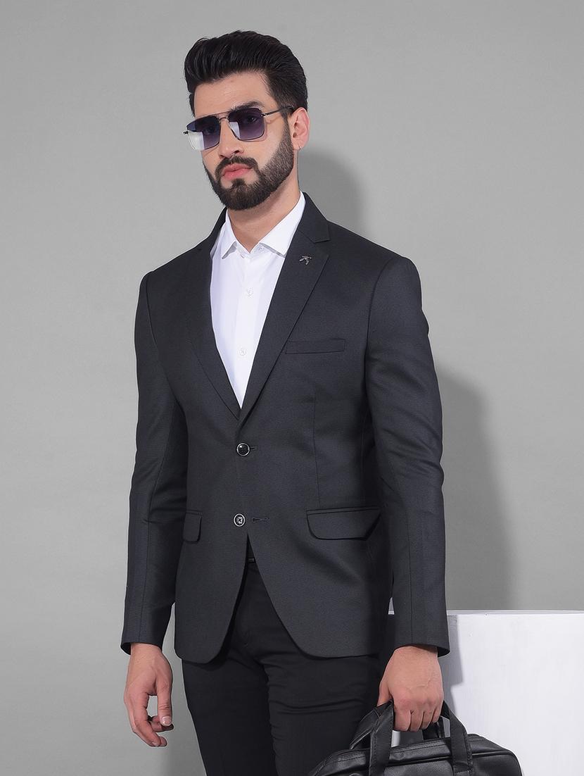 men long sleeved solid single breasted casual blazer - 21275237 - Standard Image - 2