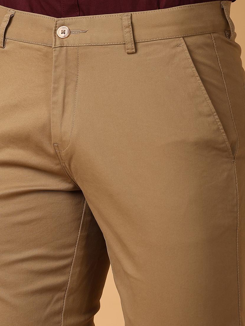 khaki cotton chinos casual trousers - 21275256 - Standard Image - 7