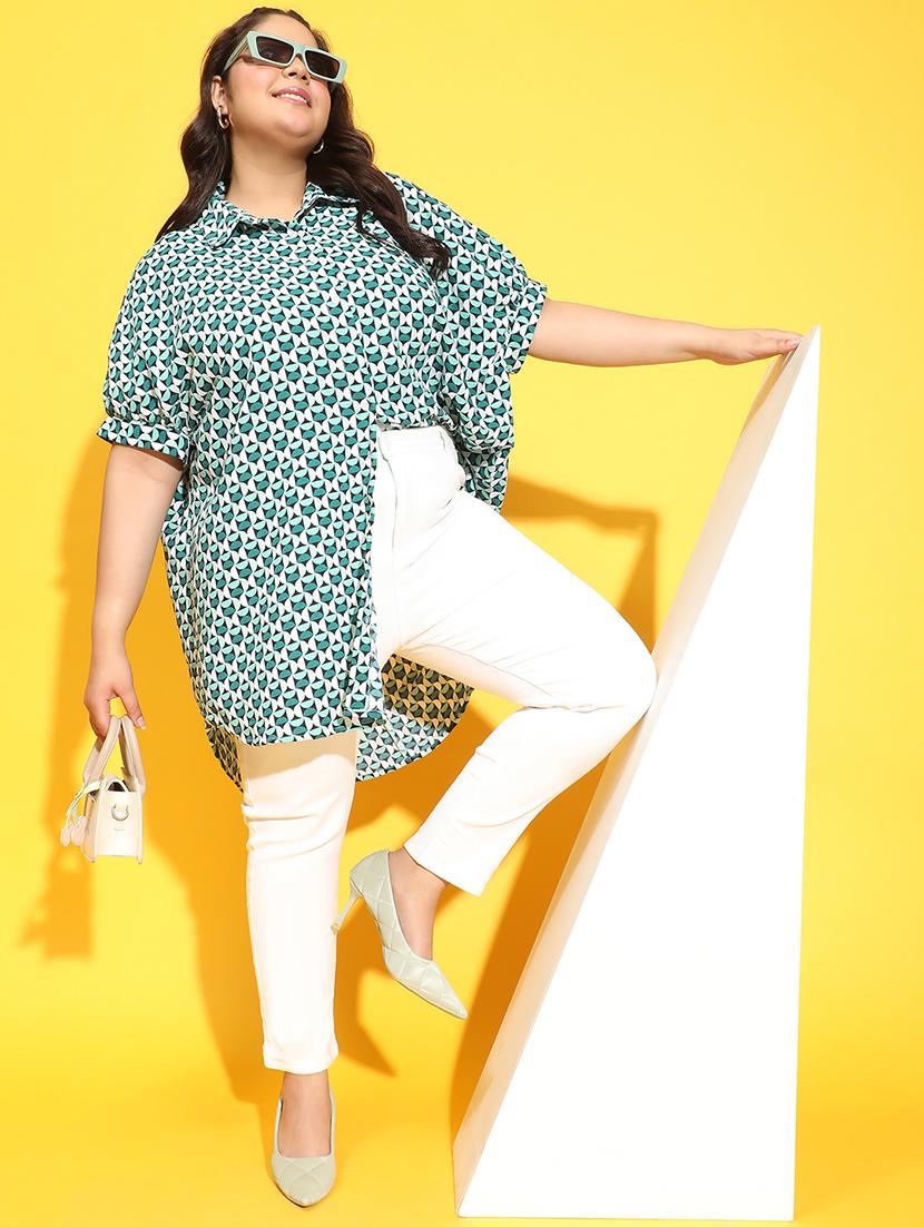 plus size woman collared shirt - 21275421 -  Zoom Image - 0