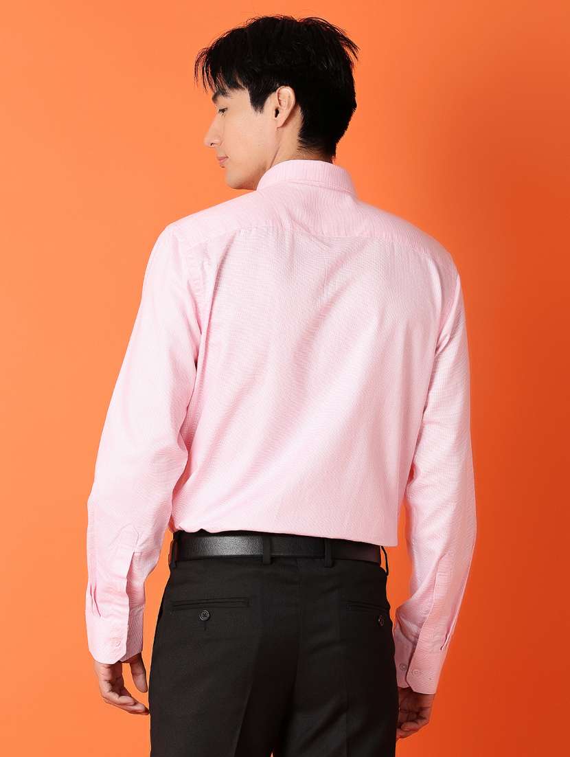men pink solids formal shirt - 21275505 -  Standard Image - 2