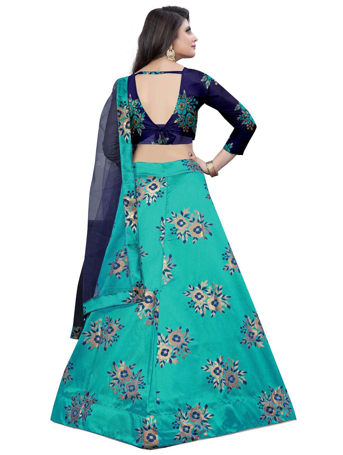 women semi-stitched lehenga choli with dupatta - 21275703 - Standard Image - 2