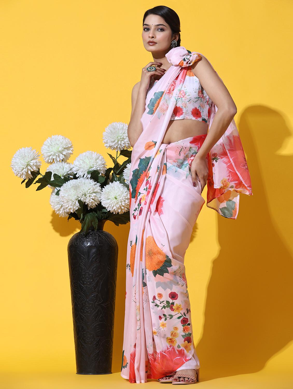 women self-designed handloom saree with blouse - 21275808 - Standard Image - 2