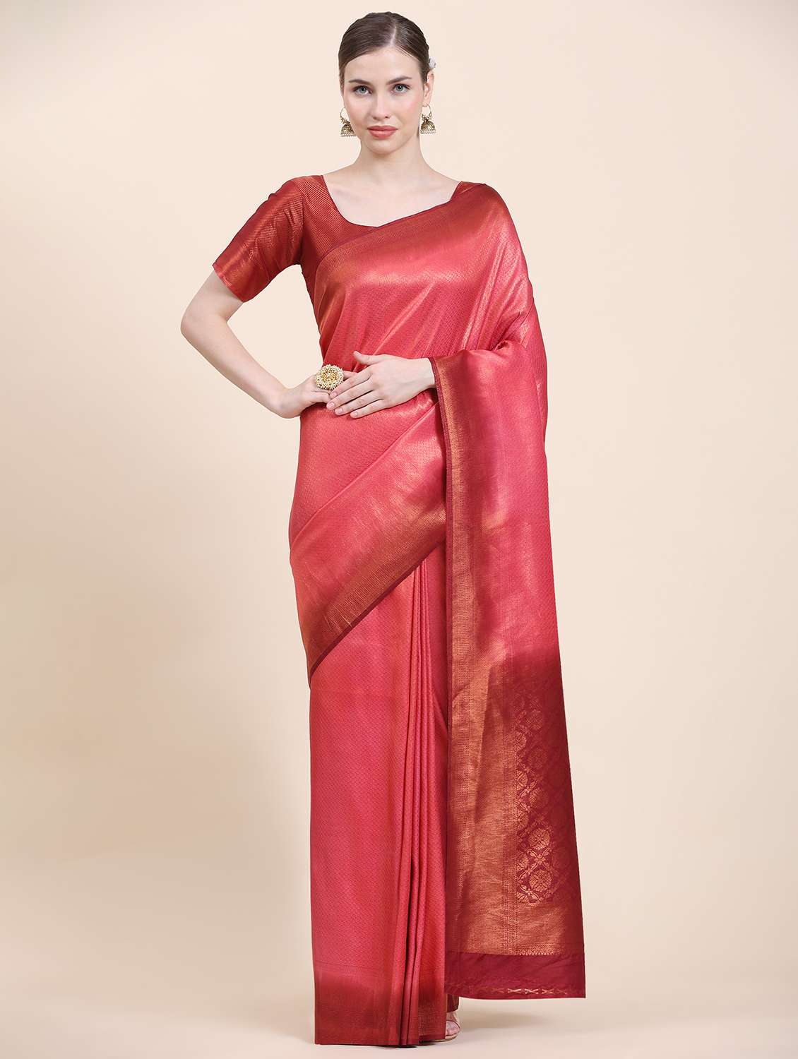 women self design banarasi saree with blouse - 21275834 - Zoom Image - 0