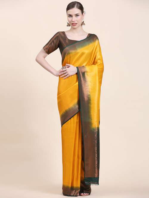 women solid bordered saree with blouse - 21275846 -  Standard Image - 0