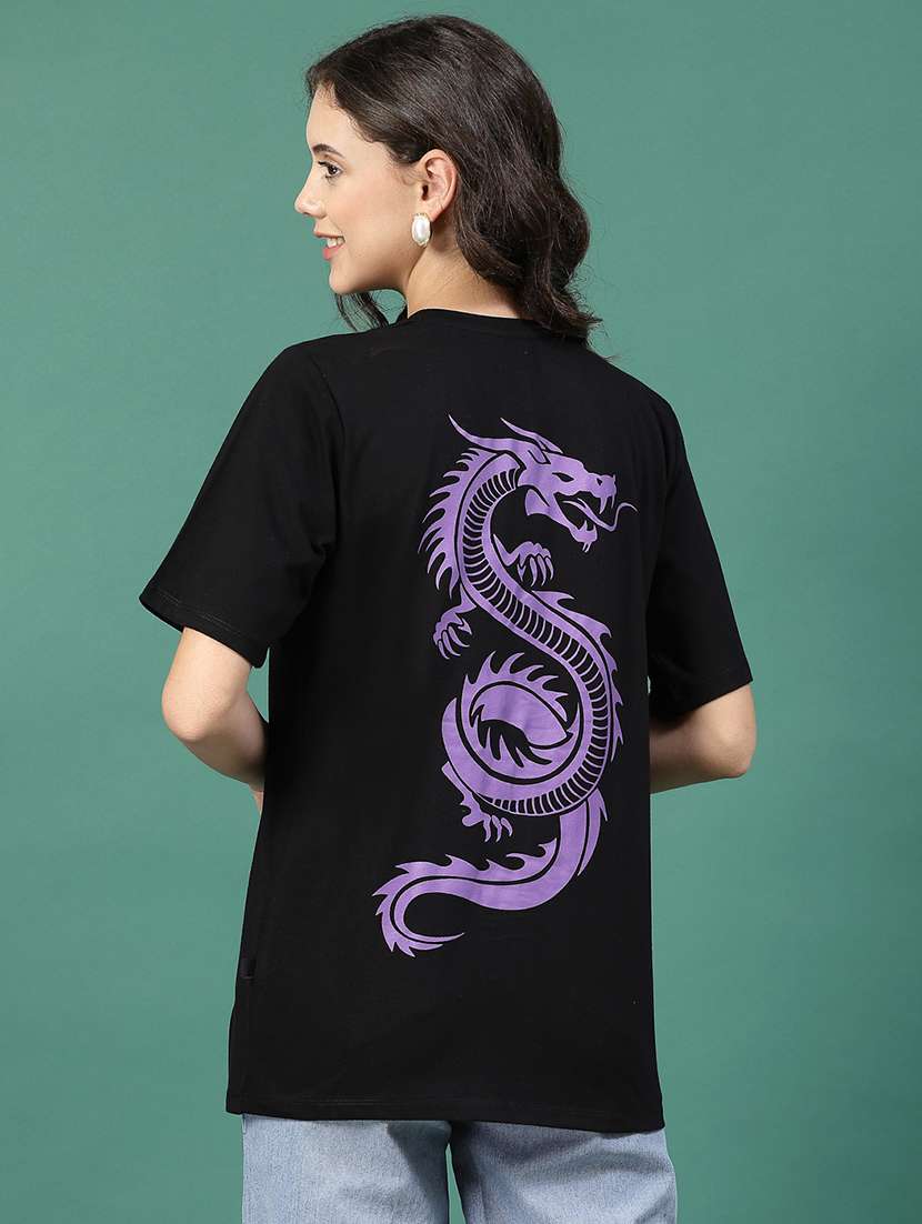 black cotton jersey oversized t-shirt - 21276073 -  Standard Image - 2