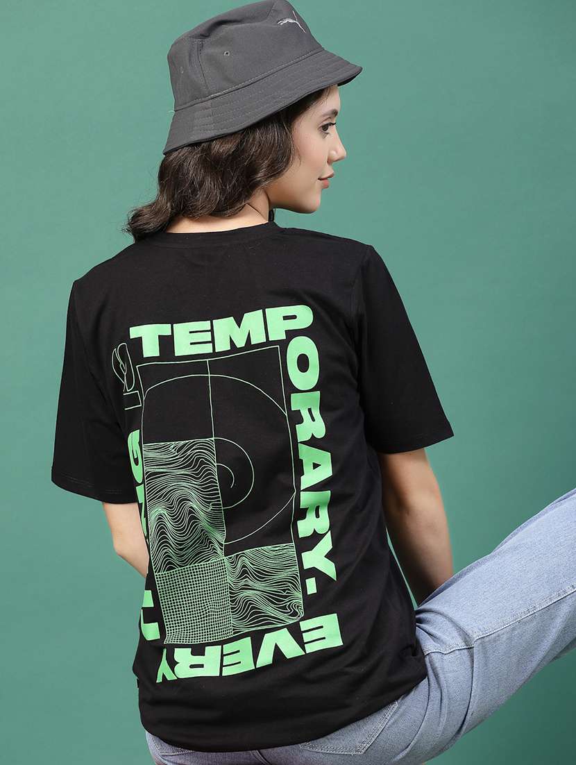 black cotton jersey oversized t-shirt - 21276077 -  Standard Image - 2