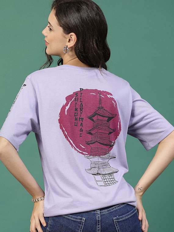 lavender cotton jersey oversized t-shirt - 21276083 -  Standard Image - 2