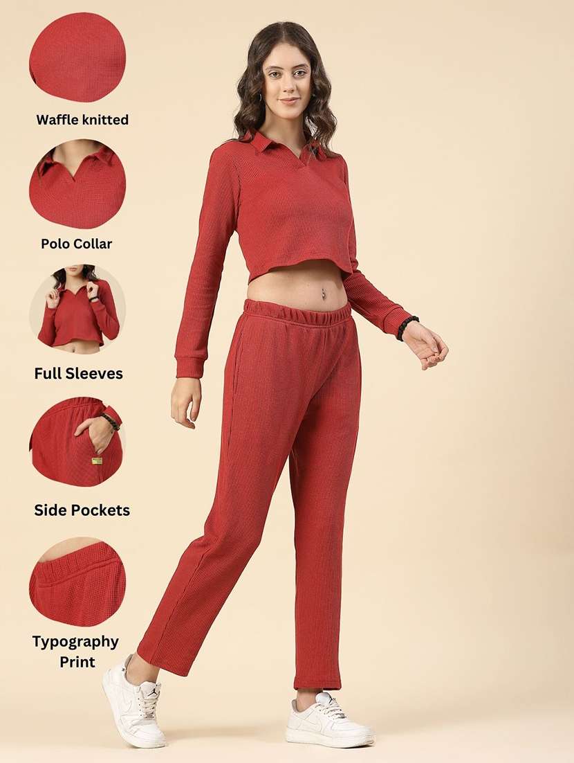 red cotton top and trouser co-ord set - 21276116 -  Standard Image - 2