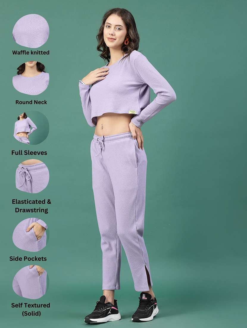 purple cotton top and trouser set coord - 21276117 -  Standard Image - 2