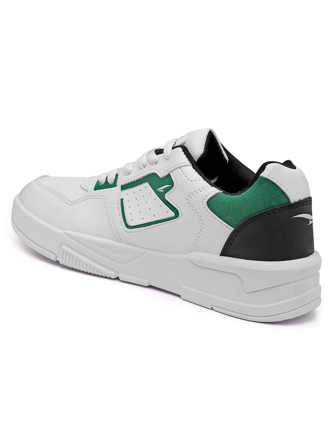 Men White Lace Up Sneaker