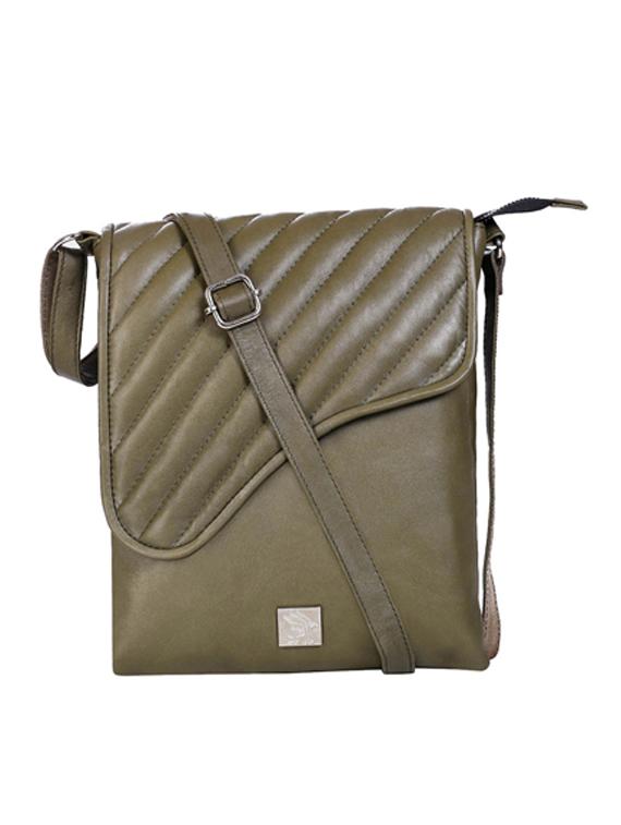 olive leather sling bag - 21276655 - Zoom Image - 0