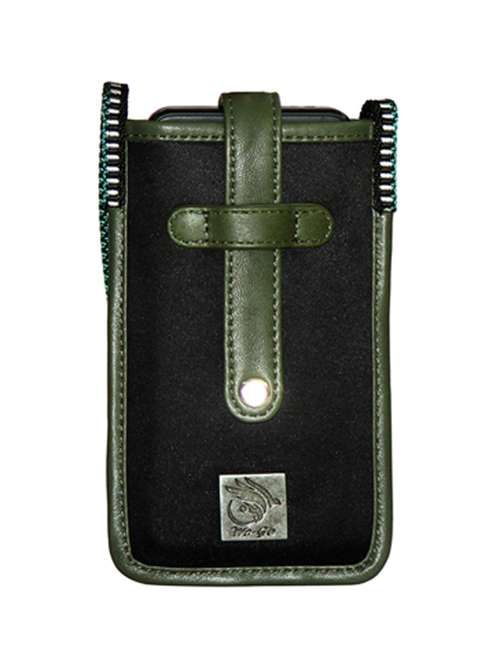 green leather regular pouch - 21276668 - Standard Image - 0