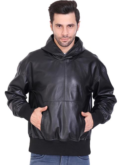 black leather biker jacket - 21276720 - Standard Image - 0