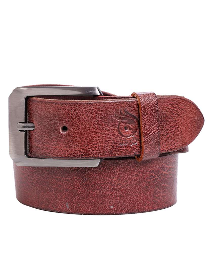 brown leather belt