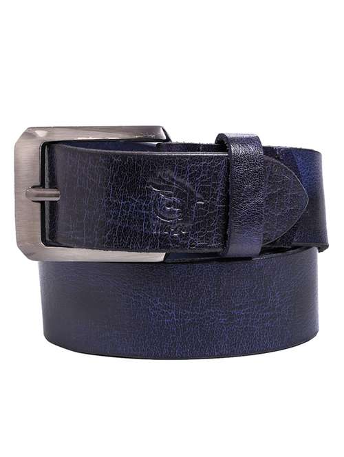 navy blue leather belt - 21276761 - Standard Image - 0