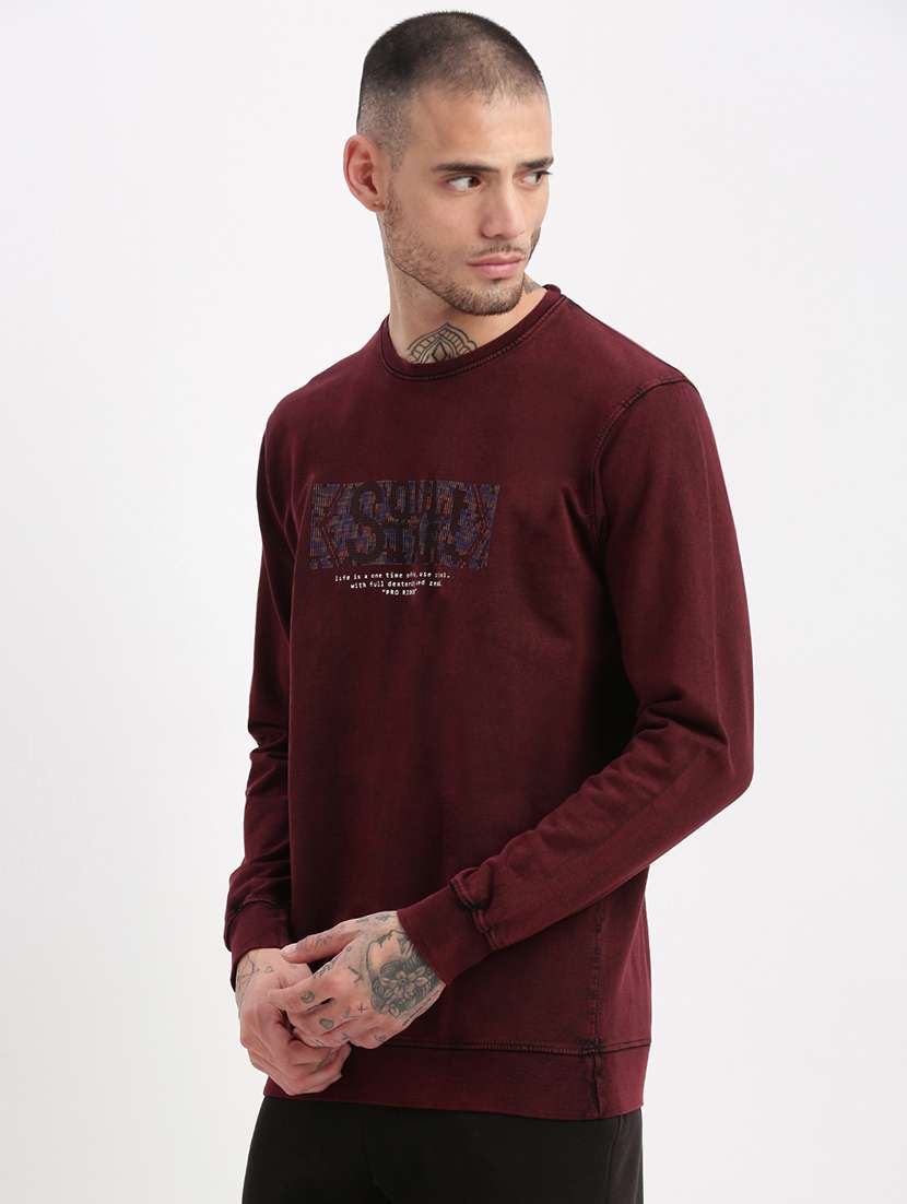 men long sleeved chest print sweatshirt - 21276867 -  Standard Image - 2