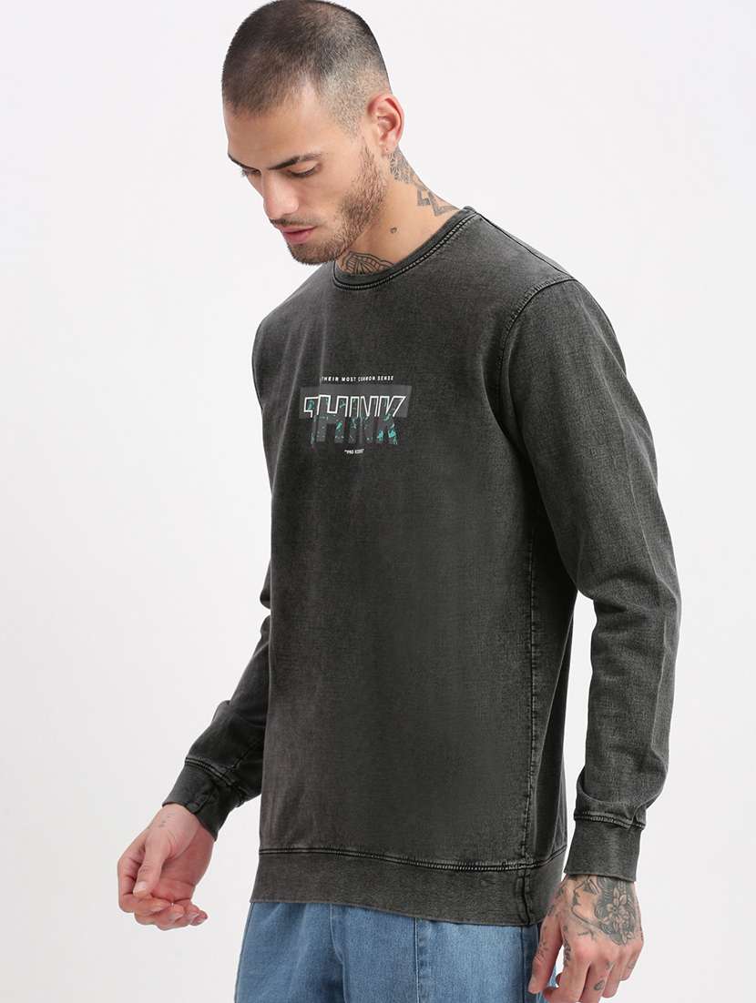 men long sleeved chest print sweatshirt - 21276868 -  Standard Image - 2
