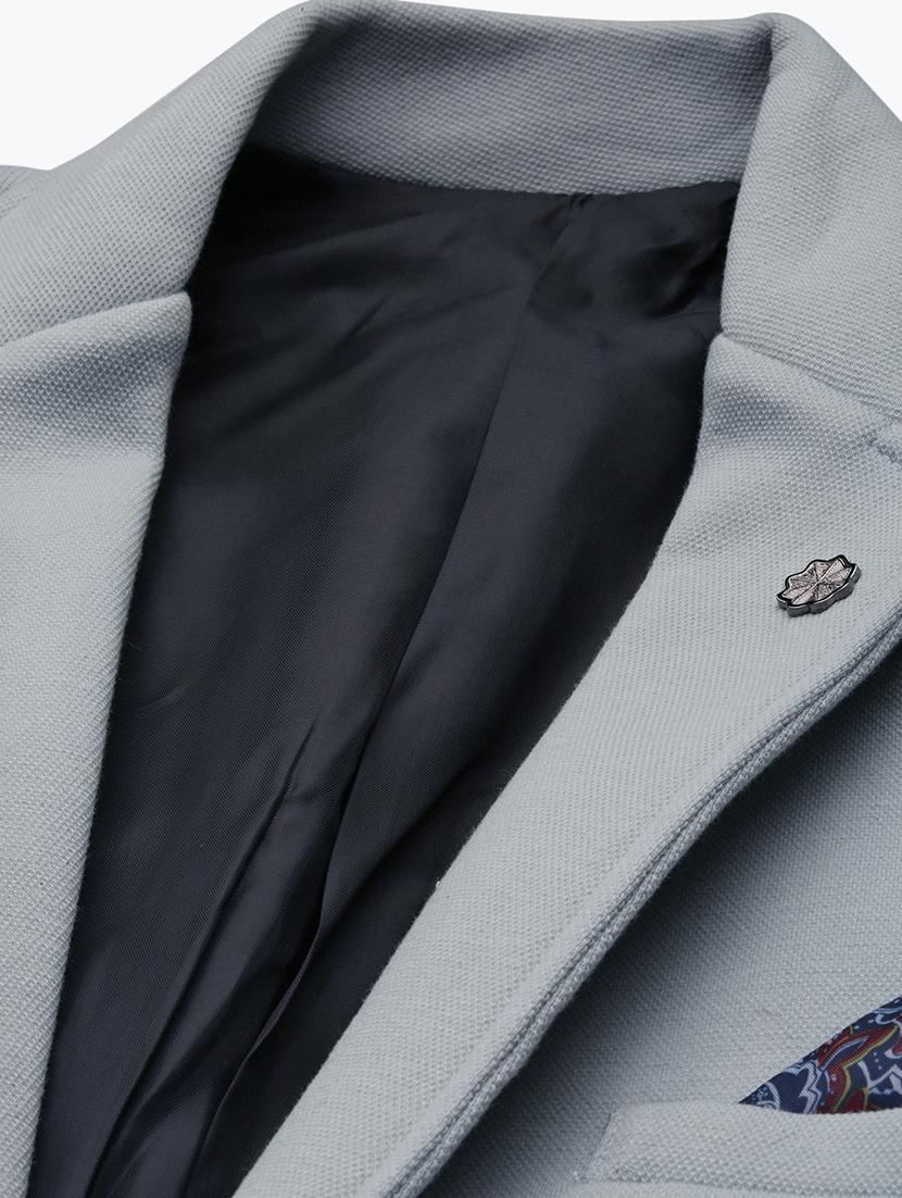 men's solid notched lapel single breasted blazer - 21276877 - Standard Image - 7